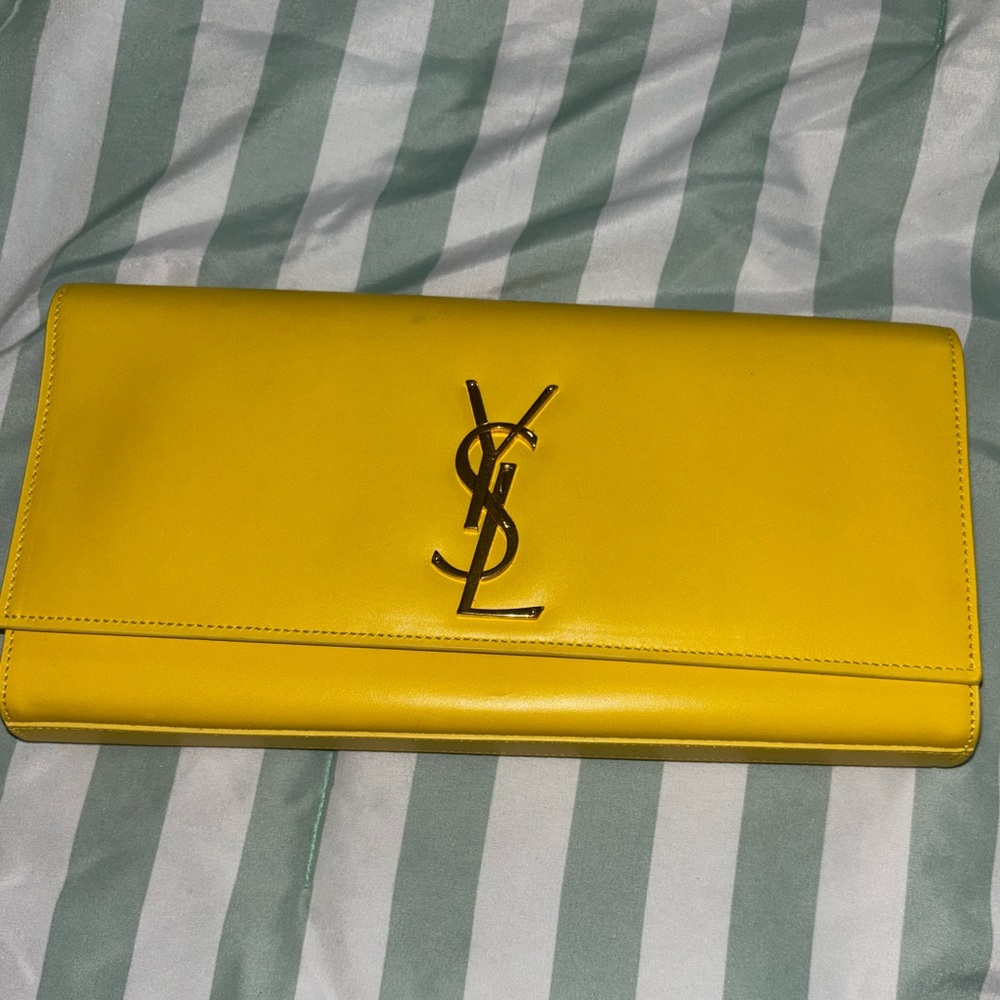 Ysl clutch yellow